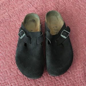 Black suede Birkenstock